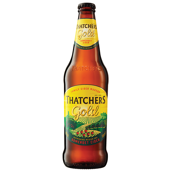Thatchers Gold Bottled Cider 12 x 500ml    4.8%