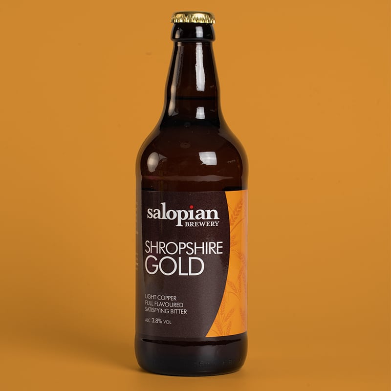 Salopian Shropshire Gold 12 x 500ml Light Copper 3.8%
