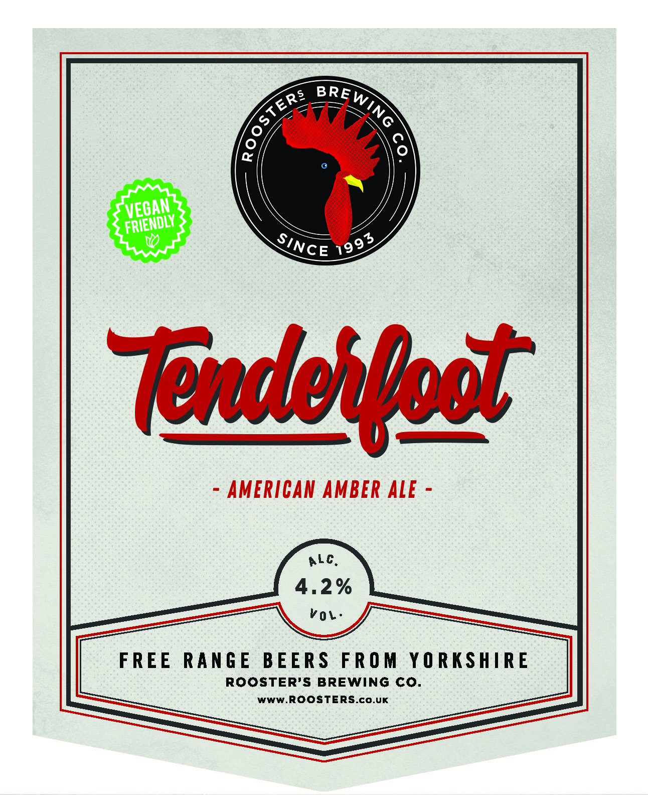 Rooster’s Tenderfoot 9 Gallons Amber 4.2%